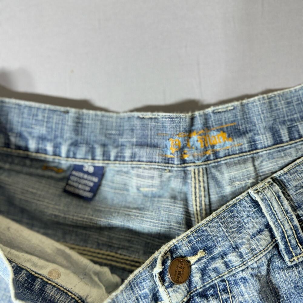 P.J. Mark Baggy Y2K Denim Shorts Size 38 - Picture 8 of 9